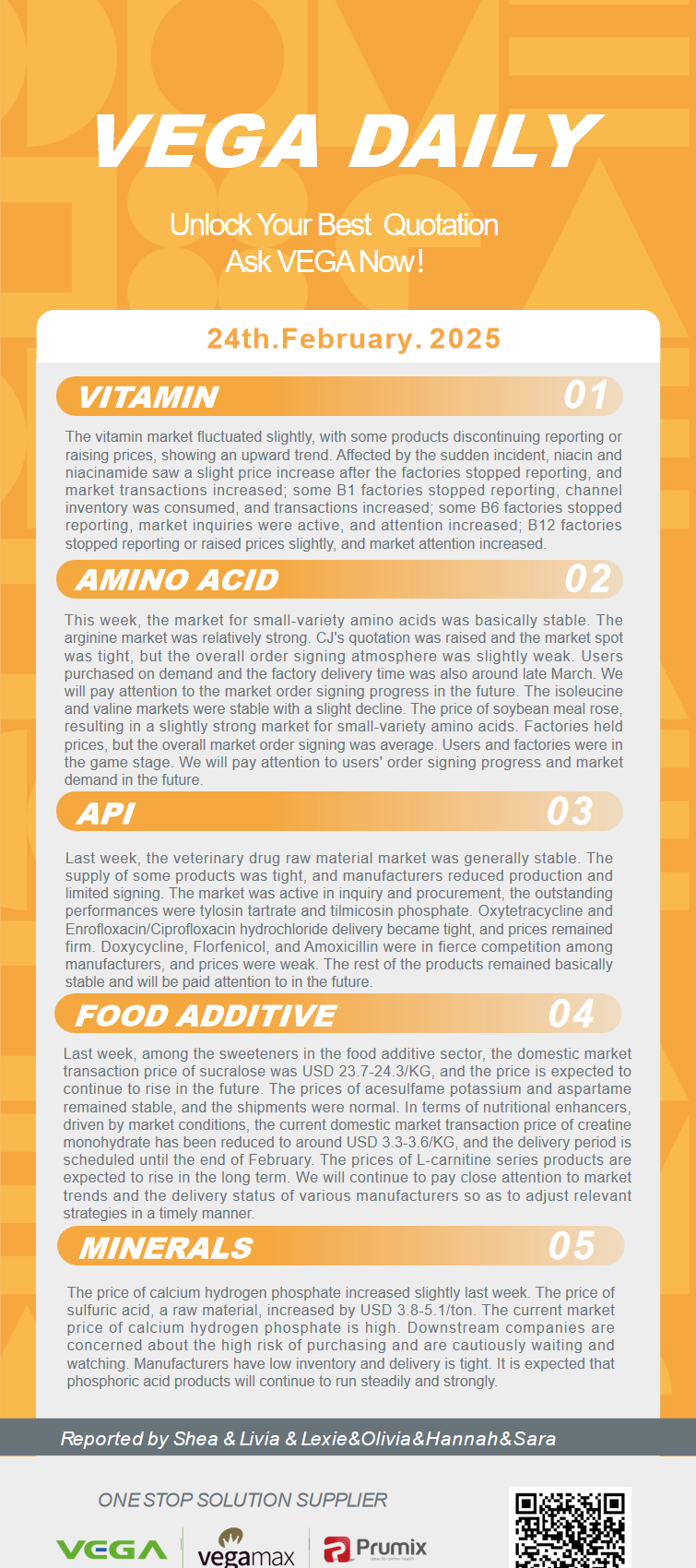 Vega Daily Dated on Feb 24th 2024 Vitamin Amino Acid APl Food Additives.png